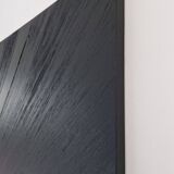 Monochrome black minimalist abstract painting