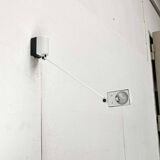 Classic white wall lamp Daphinette Italian vintage by Tommaso Cimini for Lumina, 1980s.