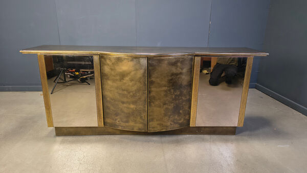 Enfilade en laiton par Belgochrom, années 1980