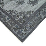 Hand-knotted unique anatolian 1980s 181 cm x 278 cm grey rug
