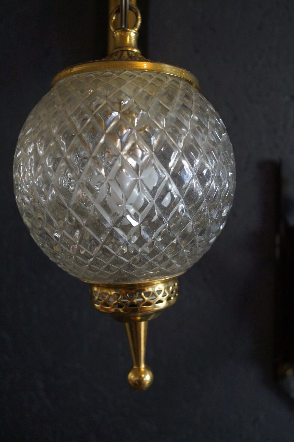 Pair of 1960 brass wall lamp