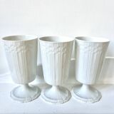 3 Limoges porcelain Mazagran cups