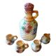 Bottle and its 4 slip cups