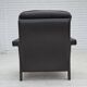 1970s, Danish armchair, brown furniture leather, oak wood.