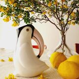 Toucan-shaped earthenware carafe/pitcher