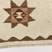 Tapis de couloir Kilim beige et marron 3x12, tapis turc délavé, 95x373 cm
