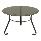 Table basse en verre, design danois, années 1970, production : Danemark