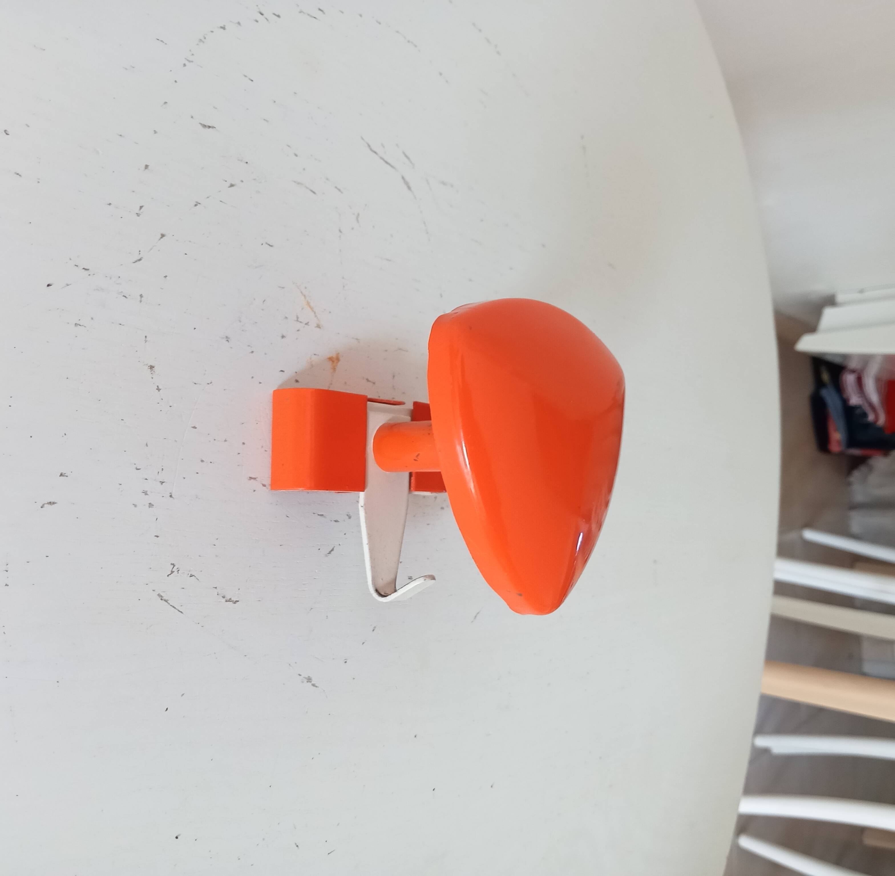 Vintage 1970s wall coat hook.