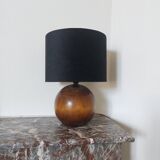 Vintage wooden ball lamp base