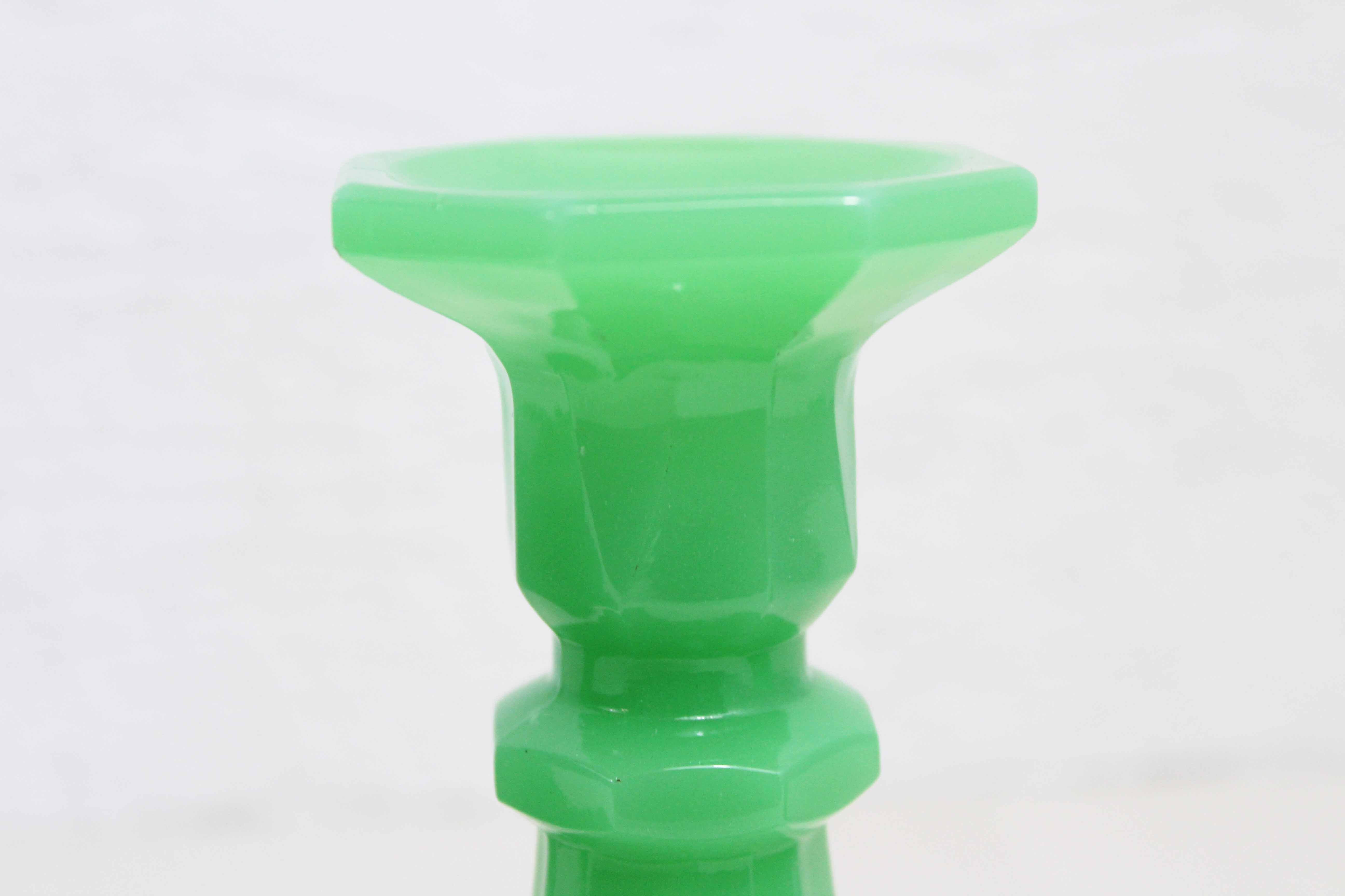 Set of two candlesticks and an Art Deco cup