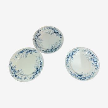 Assiette plate creil et montereau lot de 3