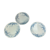 Assiette plate creil et montereau   lot de 3