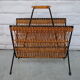 Vintage wicker magazine holder