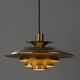 Danish vintage Verona pendant lamp by Kurt Wiborg, Jeka, 1980s