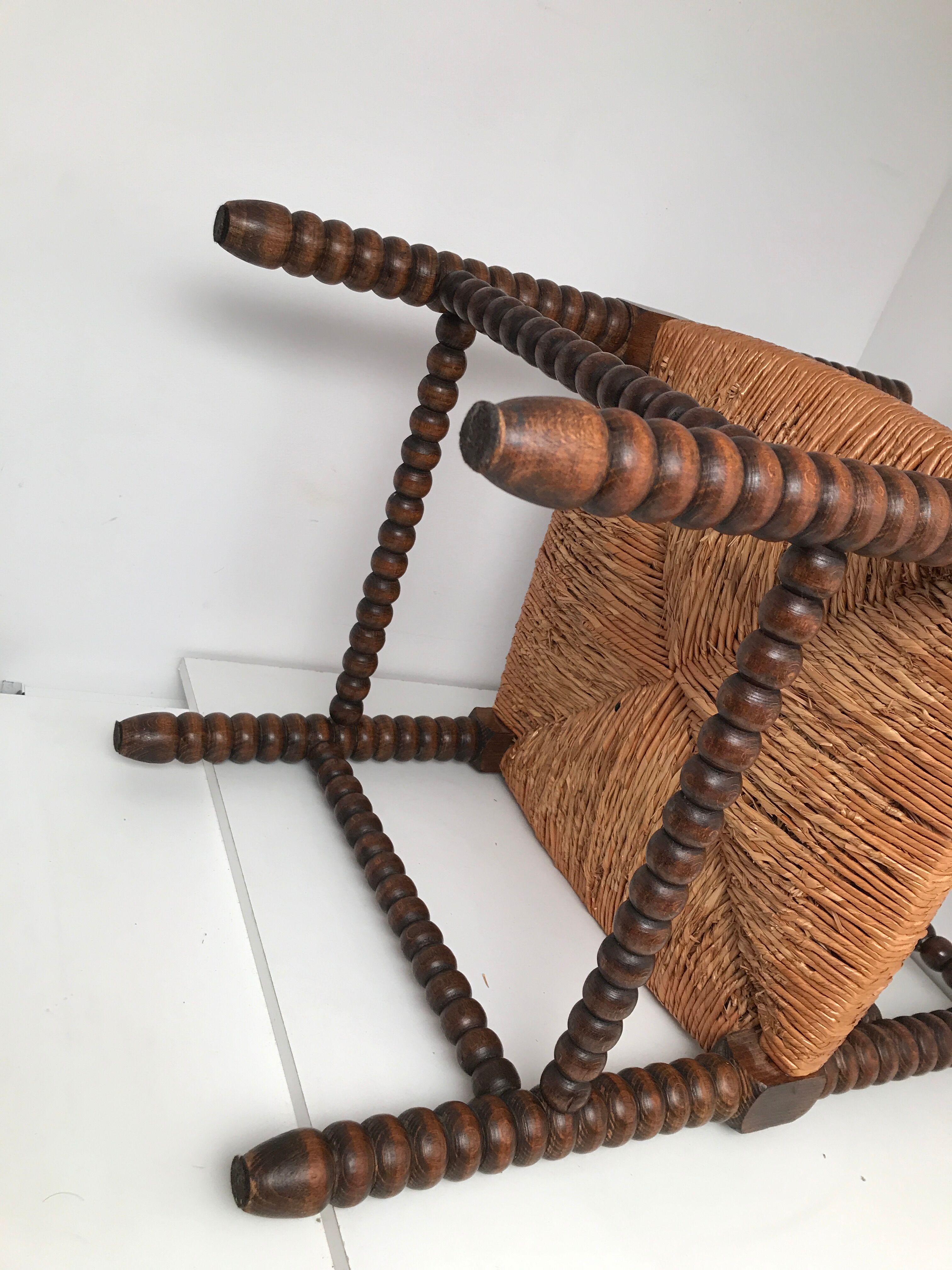 Vintage wooden corner chair turns, 50/60