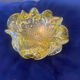 Empty ashtray pocket Murano Barovier Toso Vintage gold glitter