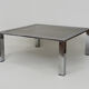 Chromed metal coffee table and vintage metal top. Year 70