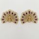 Set of 2 Crystal Glass Peacock Wall Lamps by Palwa