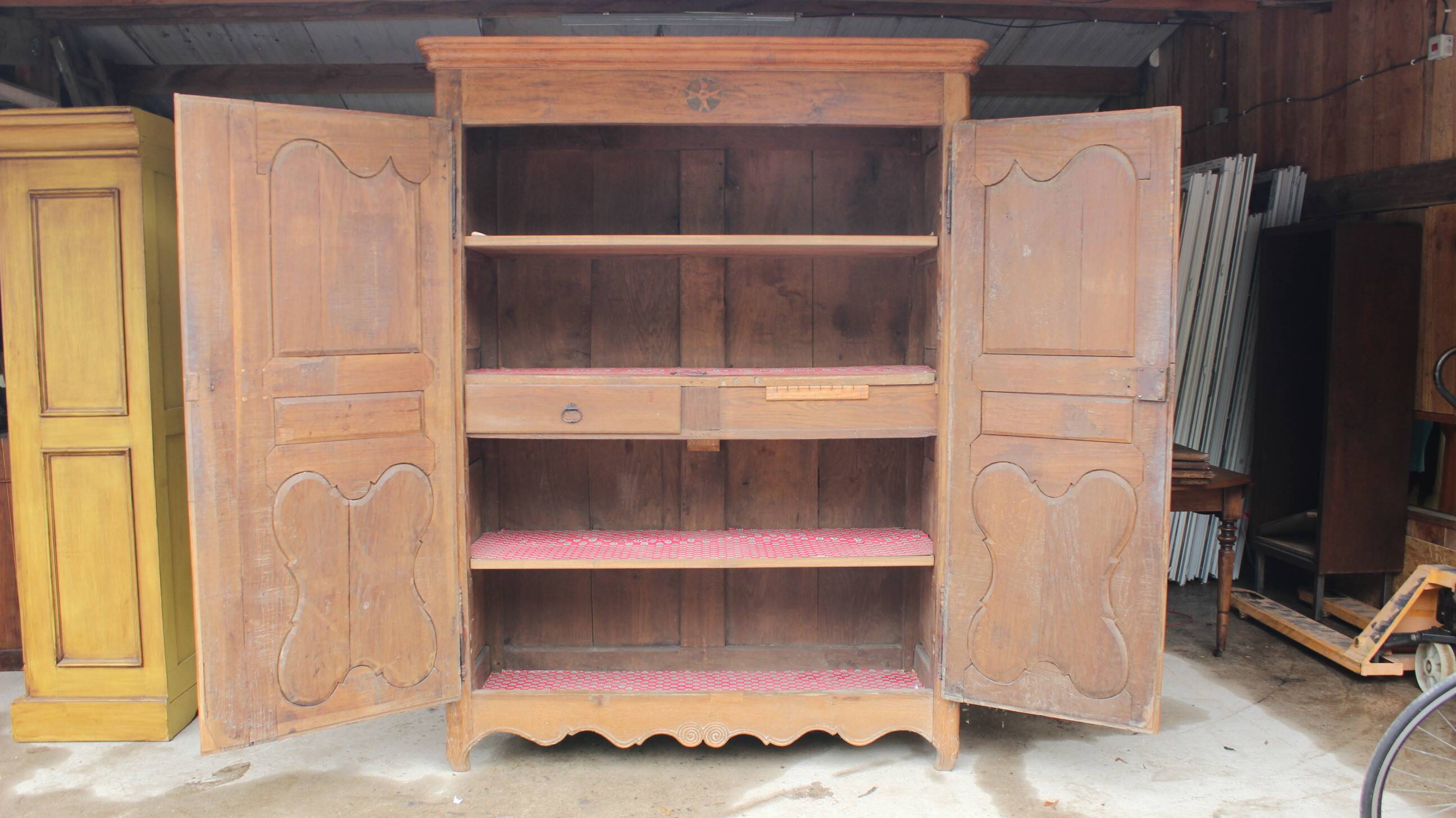 Low oak cabinet