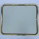Mirror 1980 brass entourage dore modernist glass smokes 91x76cm