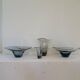 Mid-century collection of 4 sculptural pieces by Kosta Vicke Lindstrand, Sweden, 1950s.