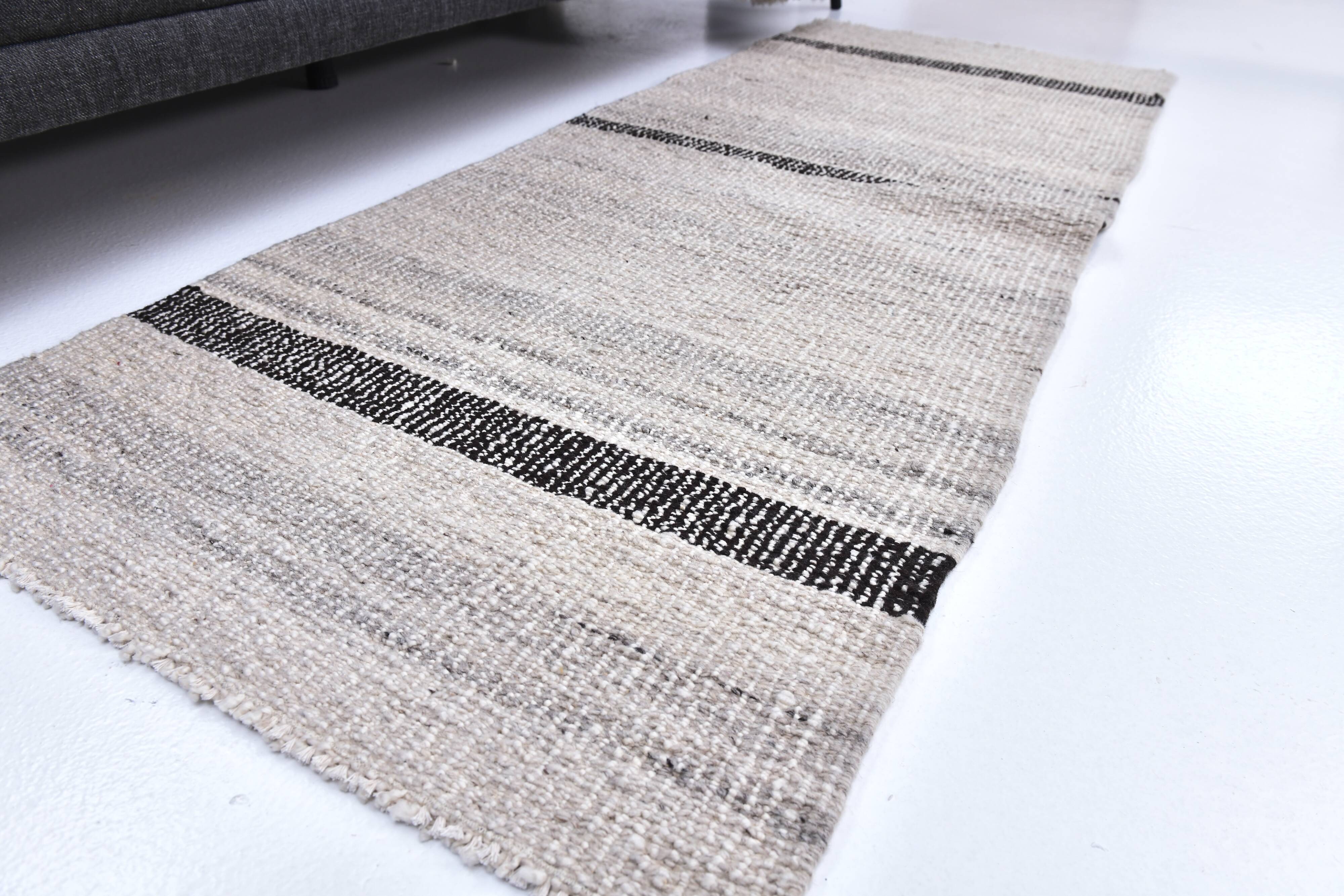 Beige black kilim rugs, runner kilim turkish, hand made wool kilim rug