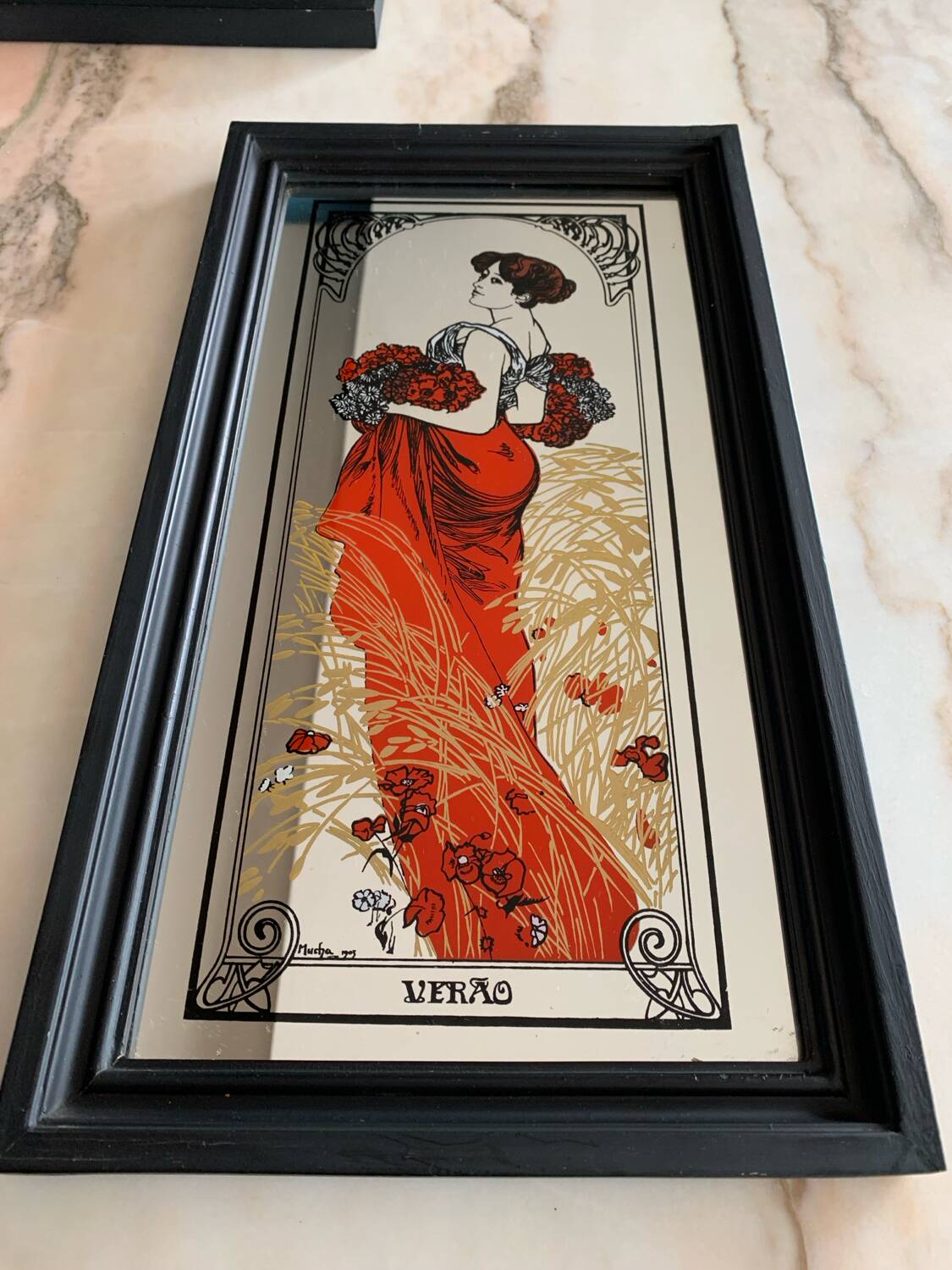 Alphonse Mucha mirrors - “The 4 seasons”