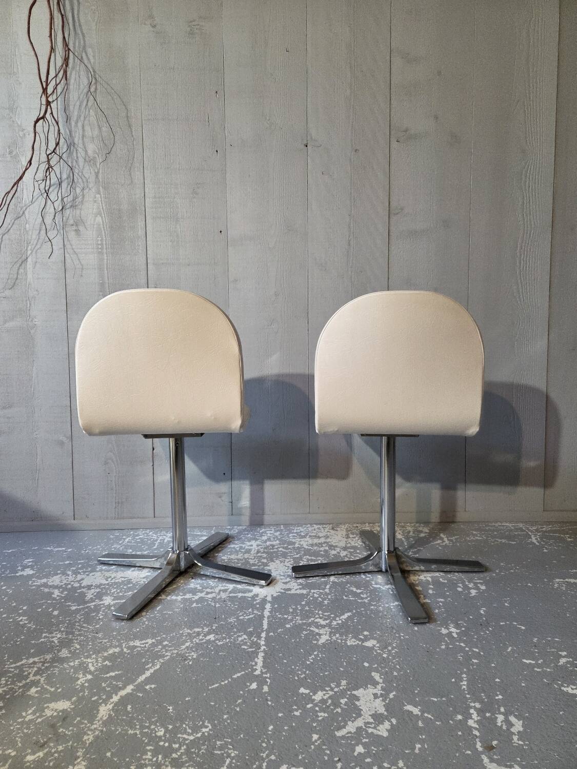 Chaises pivotantes skai blanc