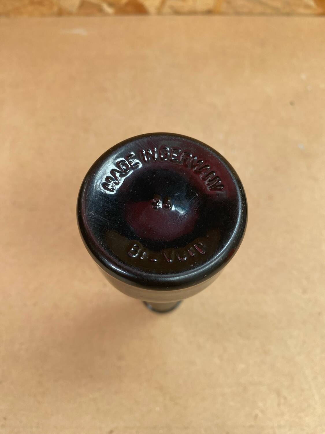 Old Black Opaline Soliflore Vase Made On Germany Vintage #B092