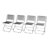 Set of 4 Adjustable Chairs by De Marco & Rebolini for Robots, Italy, 1970s