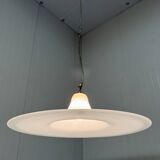 Large white glass hanging lamp by Vistosi, Italy