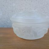 ART DECO Heinrich Hoffmann Box in Pressed Molded Glass Les Naiades Boh