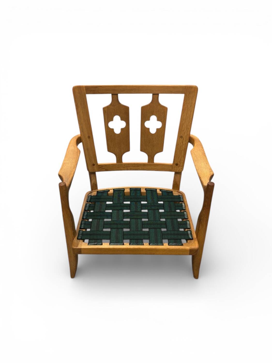 "José" armchair in solid oak by Guillerme & Chambron for Votre Ma