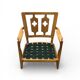 "José" armchair in solid oak by Guillerme & Chambron for Votre Ma