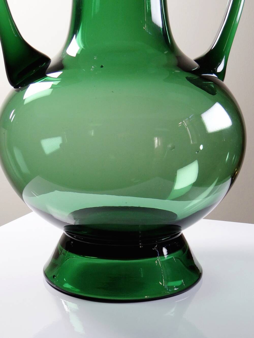 Vintage mouth-blown Etruscan style Empoli amphora vase