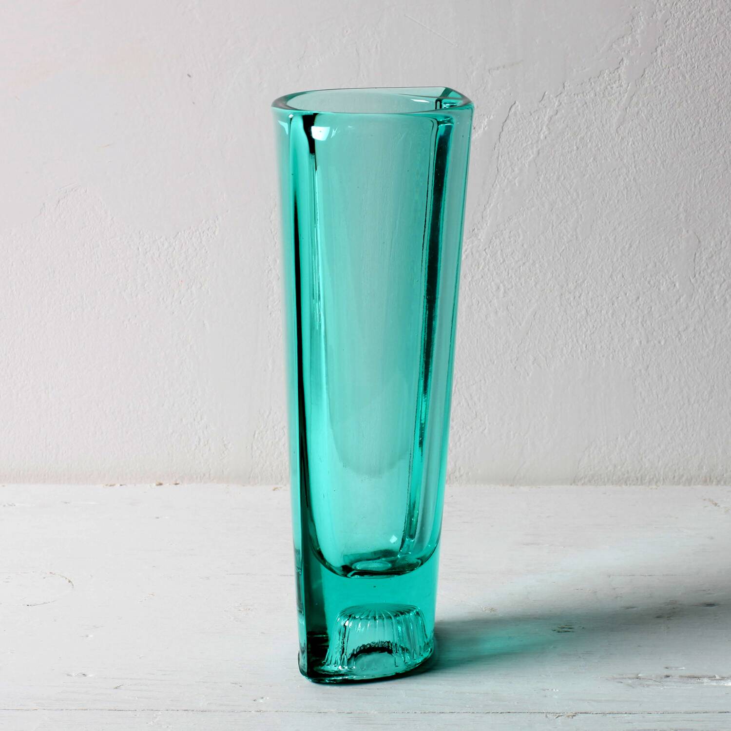 Mid-century Pressed Glass Vintage Vase by Miloš Filip  / 1963