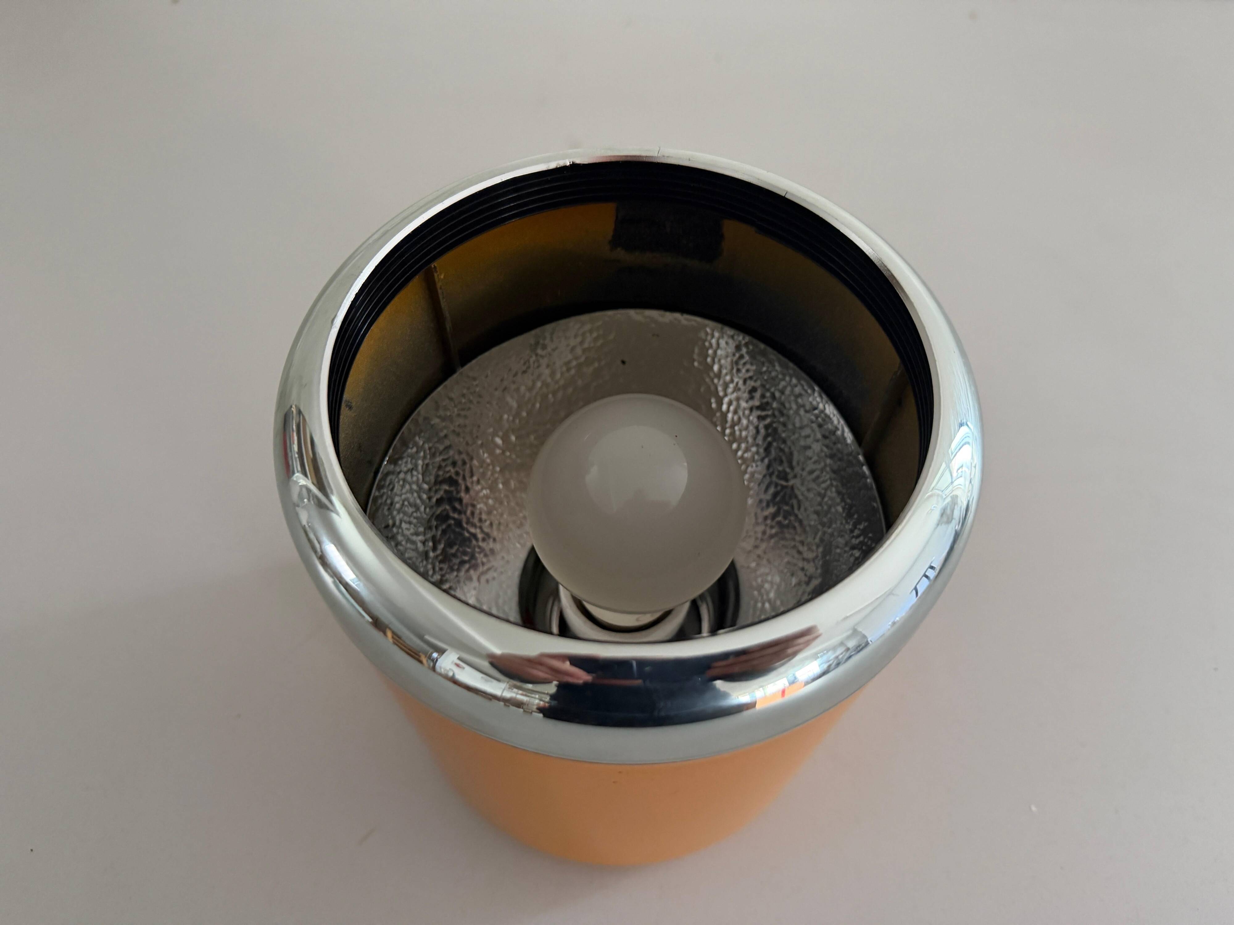 Flush mount in orange plexiglass by Kinkeldey, 1970s, Germany.