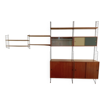 Scandinavian teak String shelf unit
