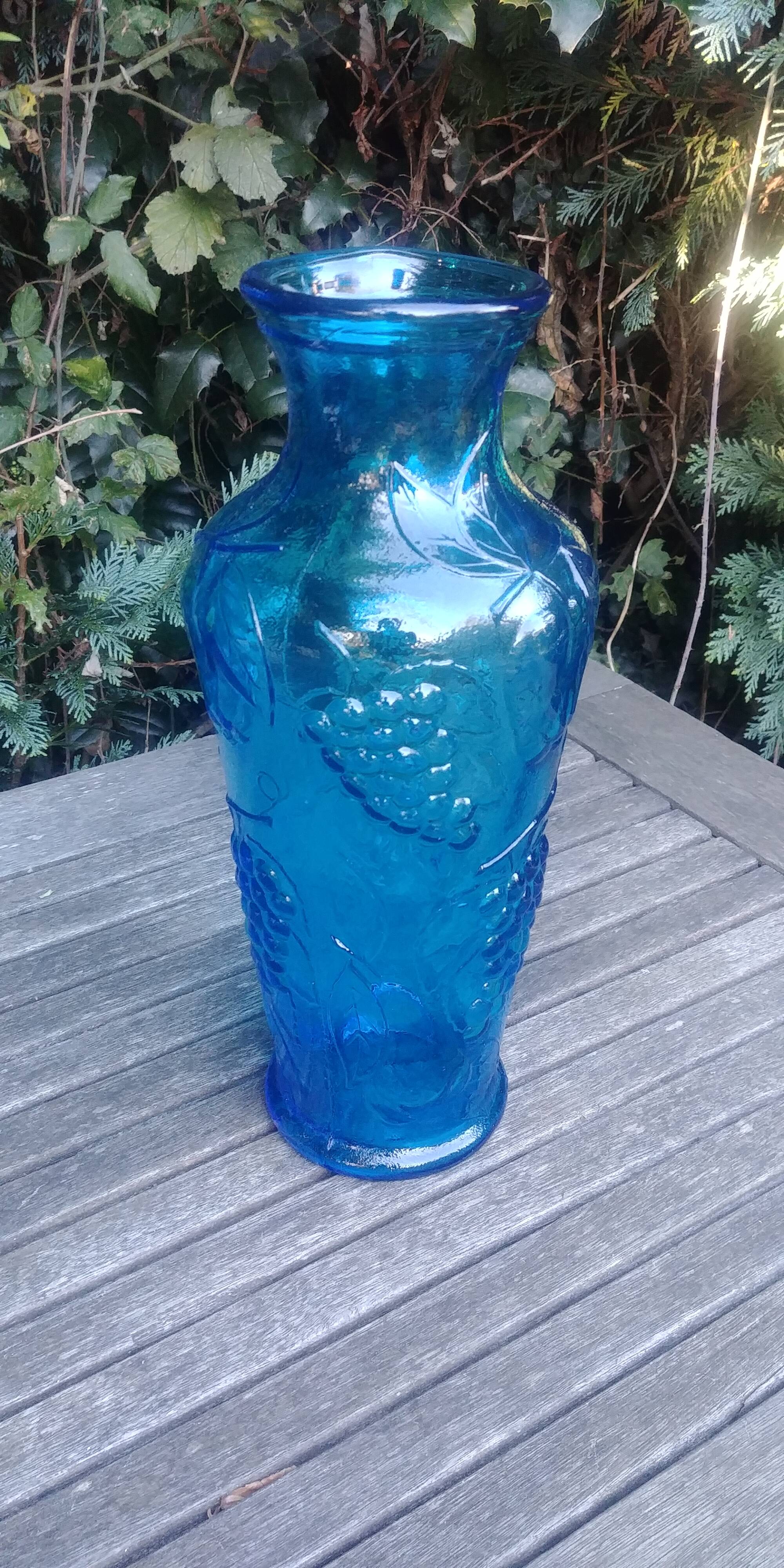 Glass vase from vintage Empoli glassworks 70s 80s