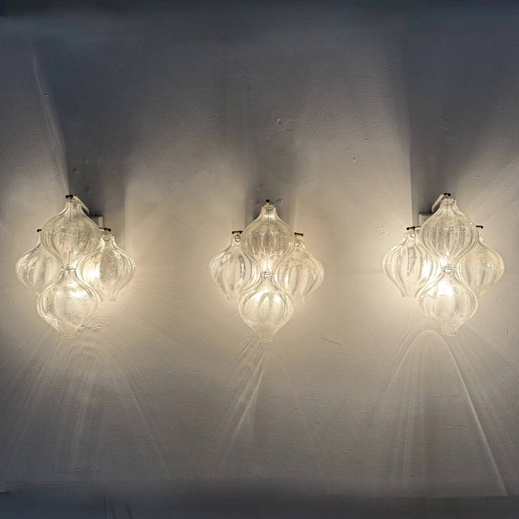 Tulipan glass sconce by Kalmar, Austria, 1960s