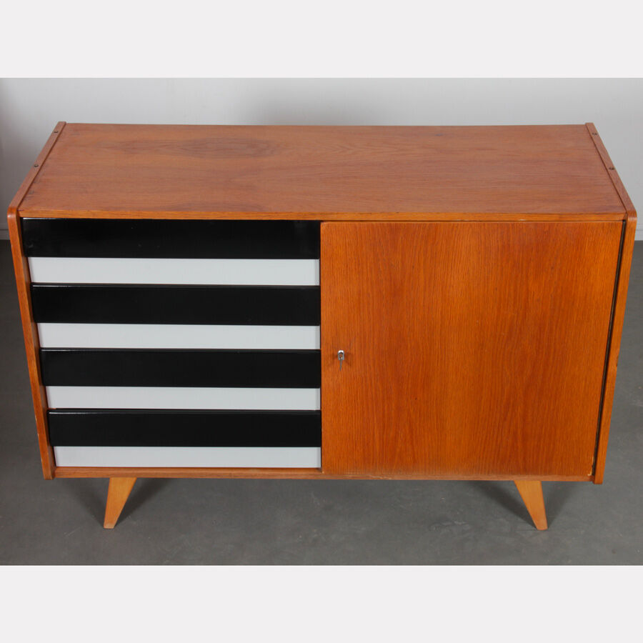 Vintage oak chest of drawers by Jiri Jiroutek, model U-458, 1960s