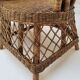 Vintage rattan confidant sofa