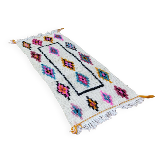 Handmade wool Berber rug 160 x 70 cm