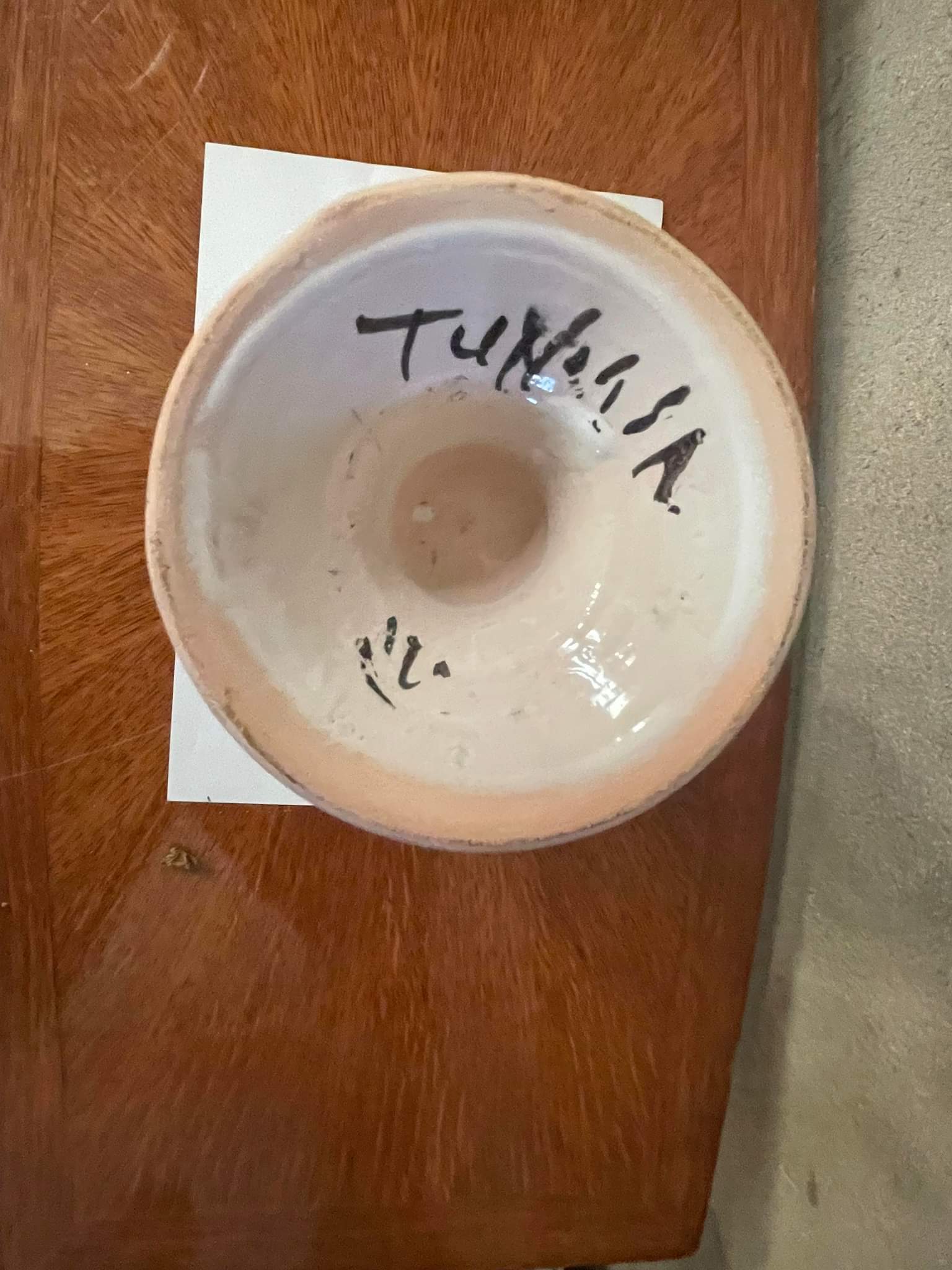 Hand-painted handcrafted vintage Tunisian vase