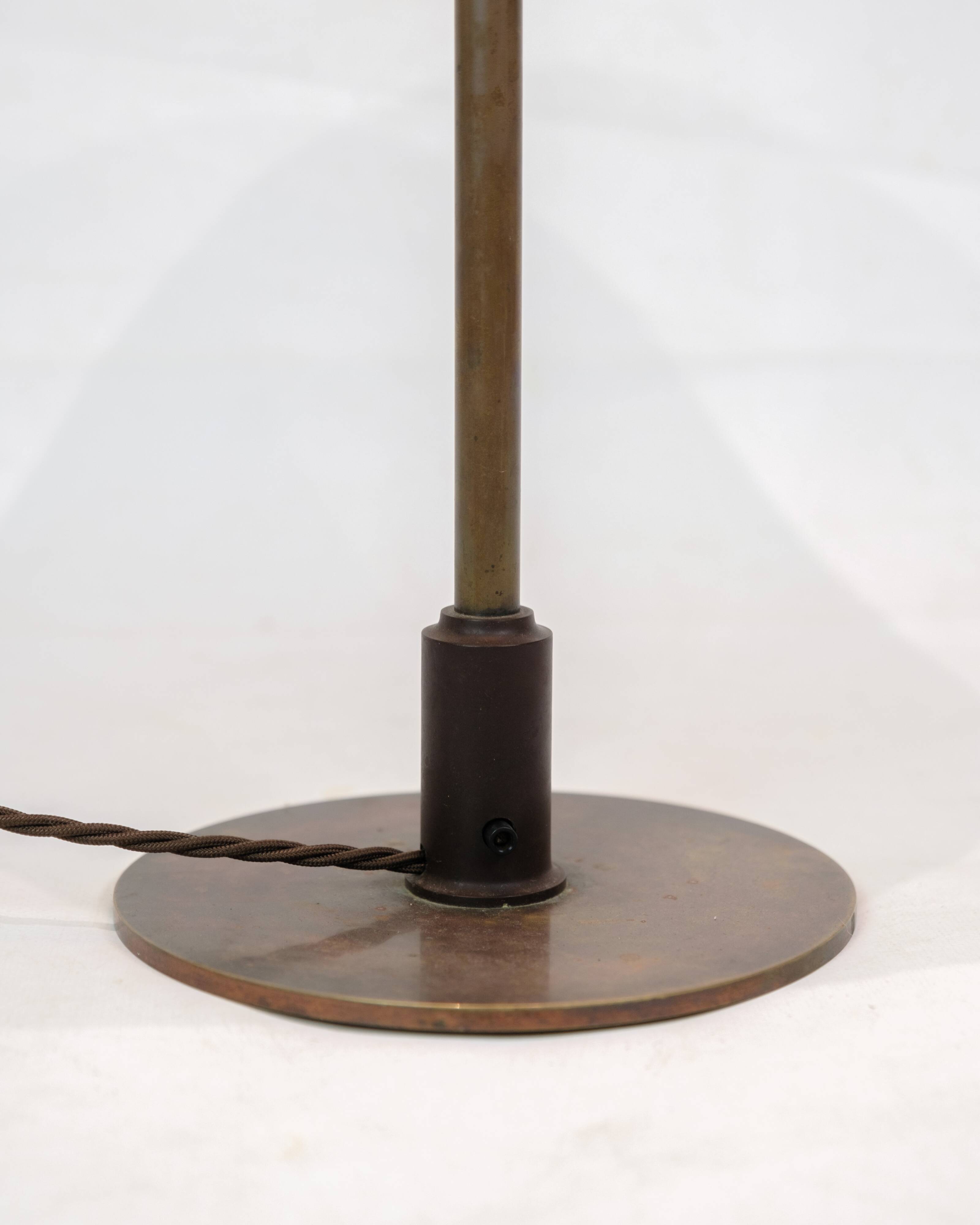 Table Lamp PH 4/2½ Made With White Opal Glass & Burnished Brass By Poul Henningsen From 1930s