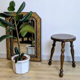 Old turned oak tripod stool