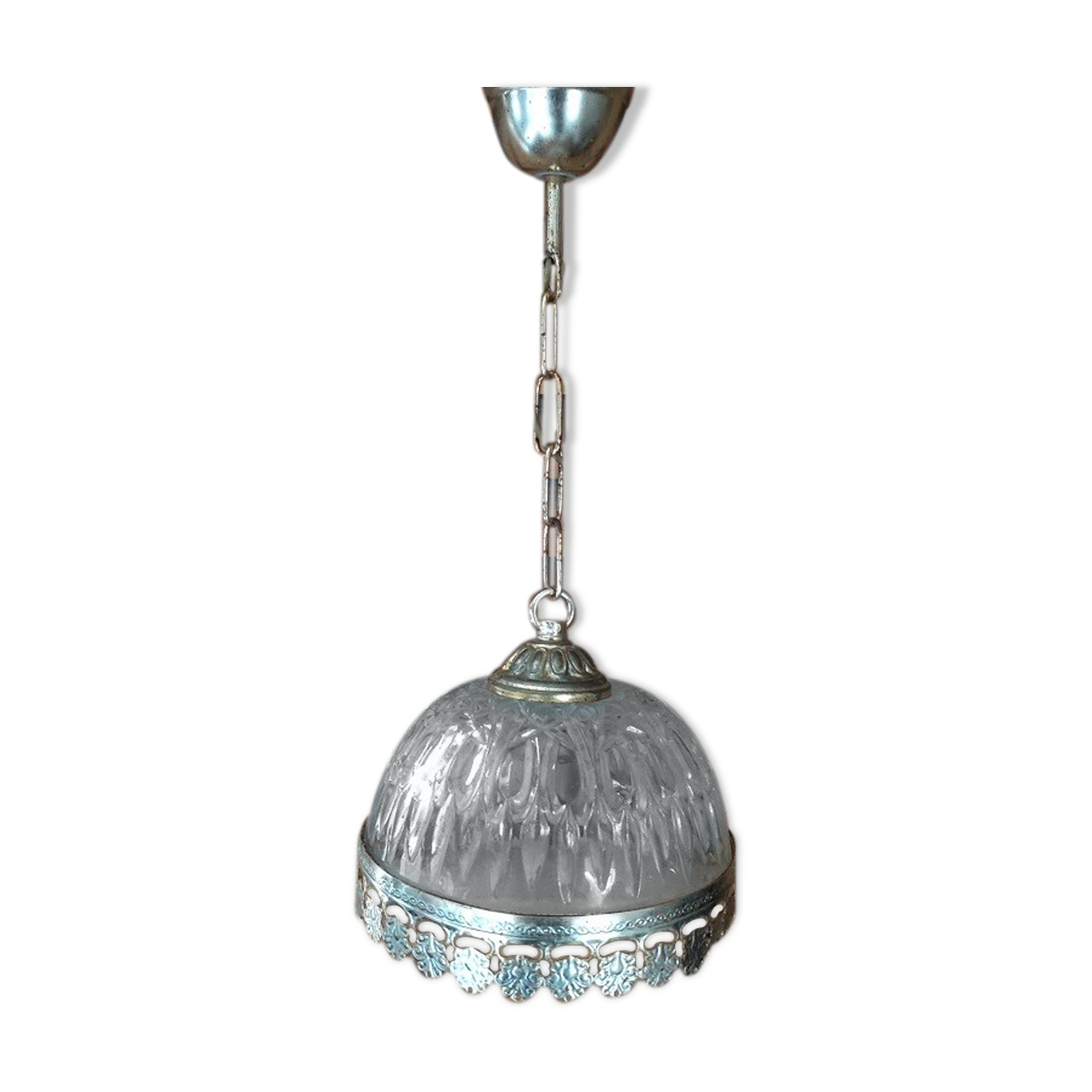 original suspension in molded glass gold metal dp 0122n023year vintage