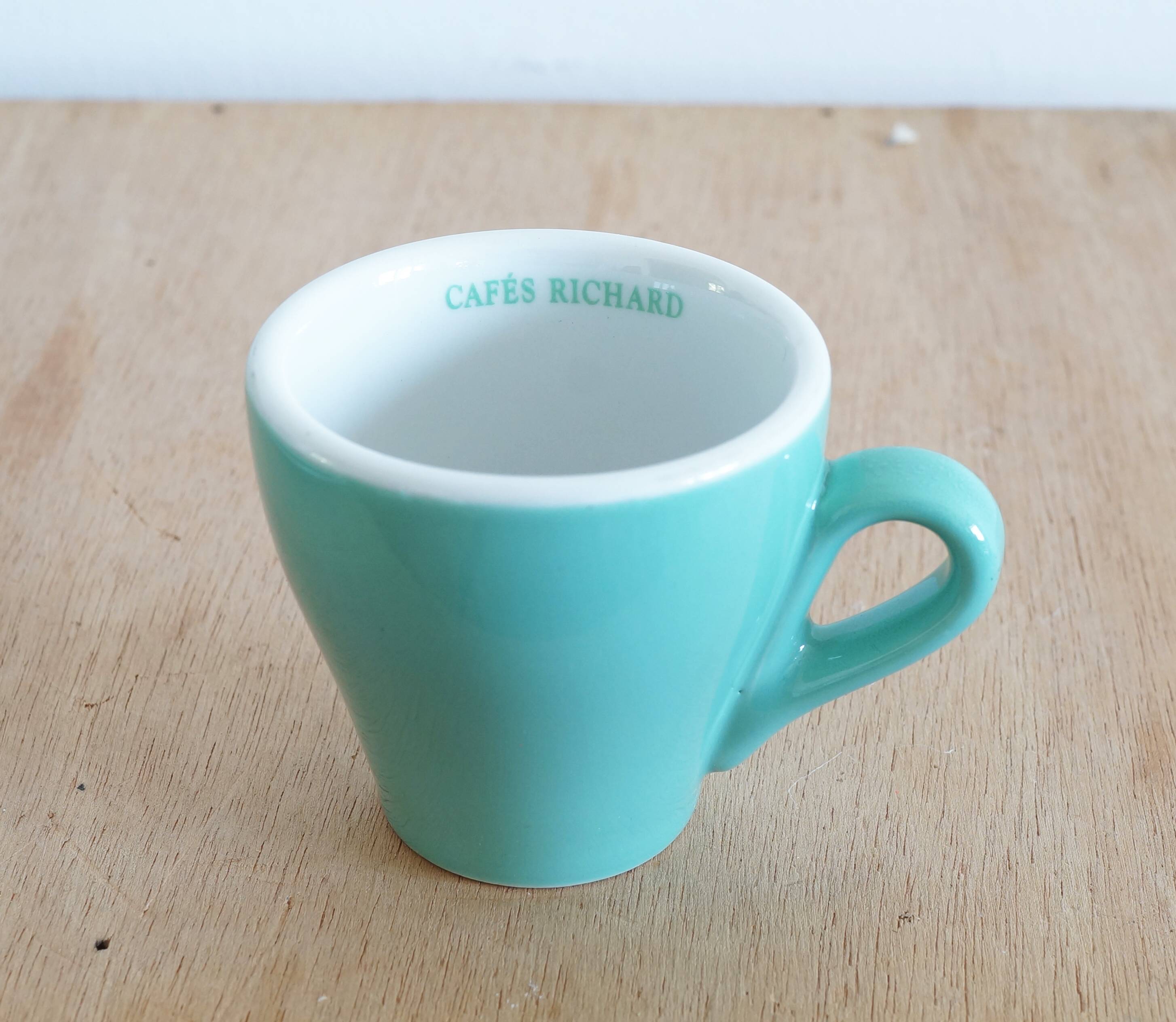 Ensemble de 4 tasses à espresso et soucoupes Cafés Richard