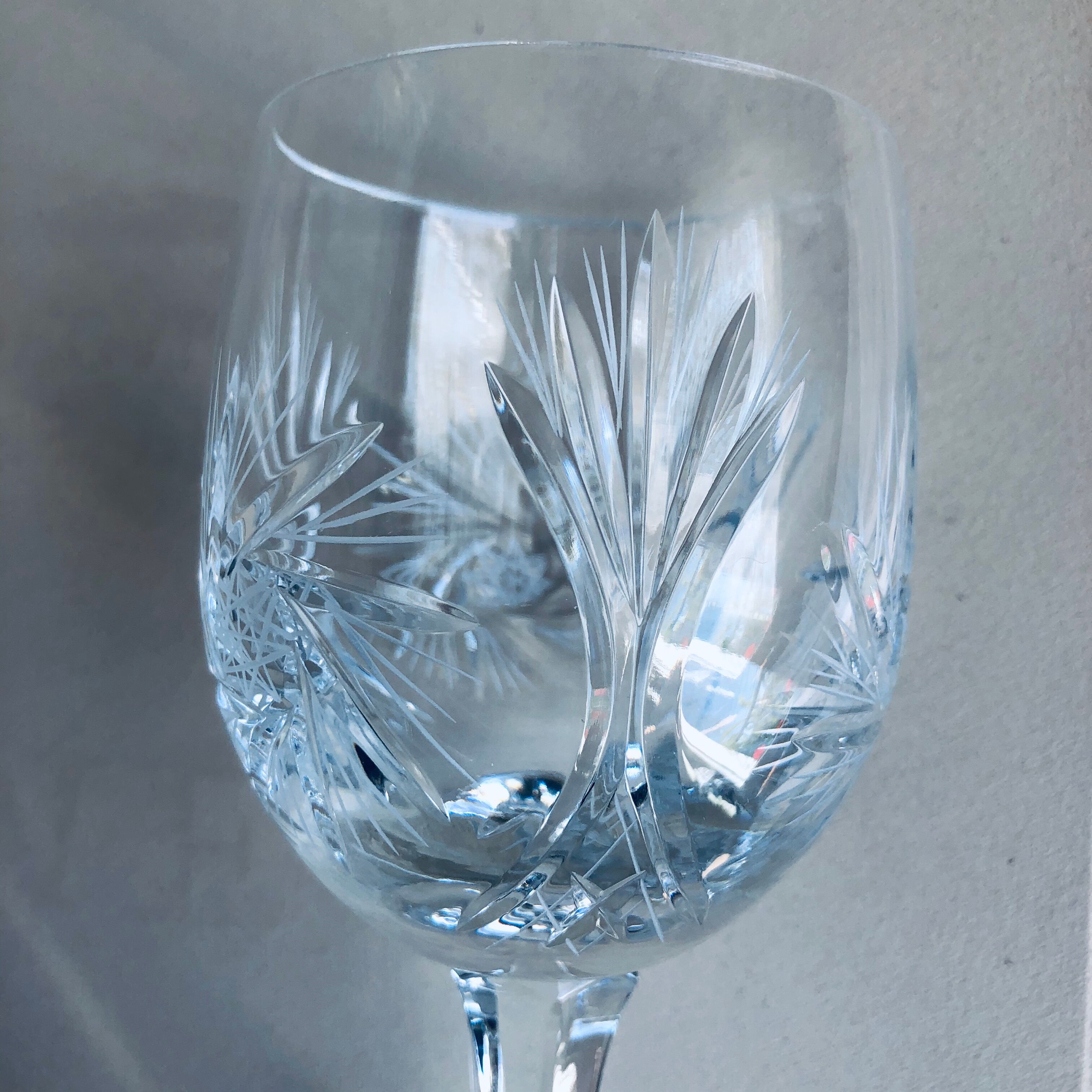 Set of 6 crystal glasses