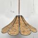 XL clover cork hanging pendant lamp, Germany 1970s
